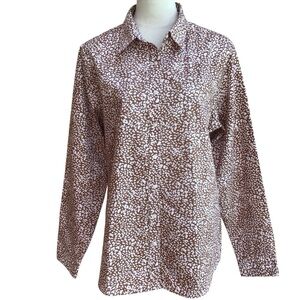 Lands End No Iron Supima Button Down Long Sleeve Shirt Size 16 NEW